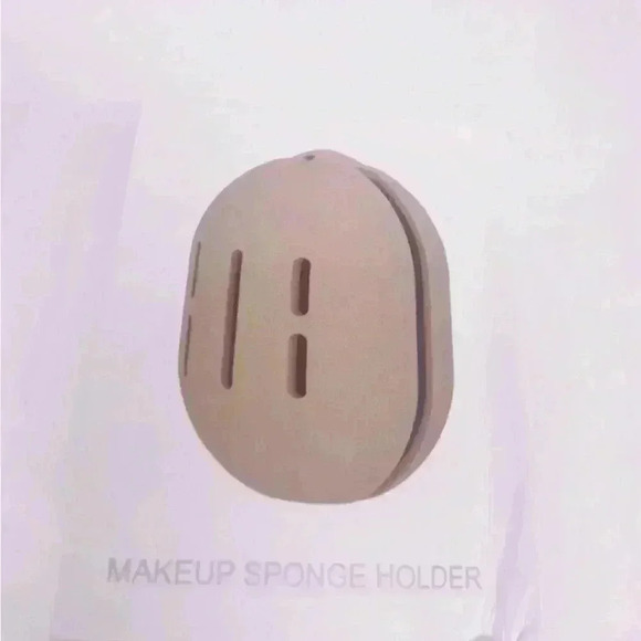 Makeup Sponge Holder Eco-Silicone Vented Blender Case Airy Hanging Gift Khaki - Picture 11 of 16